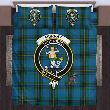 Murray of Elibank Tartan Bedding Set with Family Crest