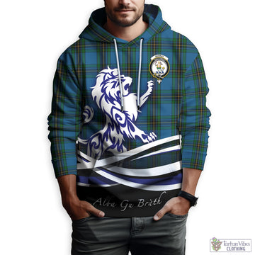 Murray of Elibank Tartan Hoodie with Alba Gu Brath Regal Lion Emblem