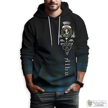 Murray of Elibank Tartan Hoodie Featuring Alba Gu Brath Family Crest Celtic Inspired