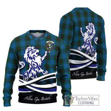 Murray of Elibank Tartan Ugly Sweater with Alba Gu Brath Regal Lion Emblem