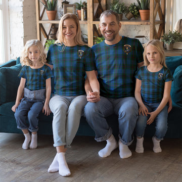 Murray of Elibank Tartan T-Shirt with Family Crest