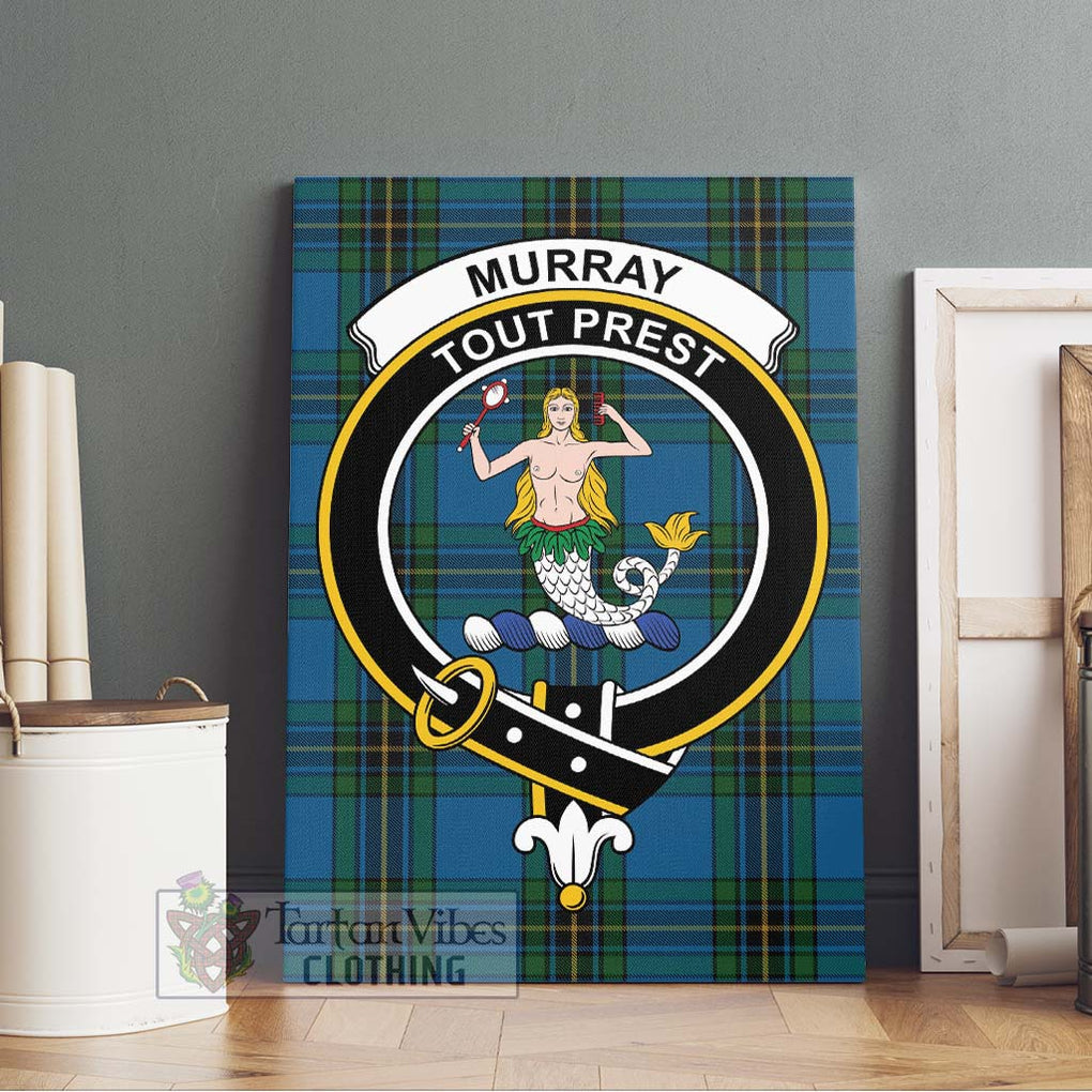 Murray of Elibank Tartan Canvas Print Wall Art with Family Crest Without Frame - Tartan Vibes Clothing