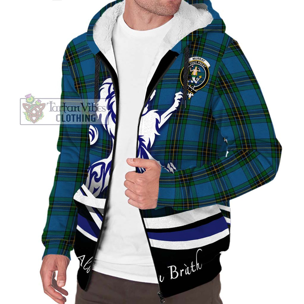 Murray of Elibank Tartan Sherpa Hoodie with Alba Gu Brath Regal Lion Emblem Unisex S - Tartanvibesclothing Shop