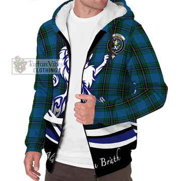 Murray of Elibank Tartan Sherpa Hoodie with Alba Gu Brath Regal Lion Emblem