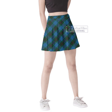 Murray of Elibank Tartan Women's Plated Mini Skirt Cross Style