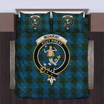 Murray of Elibank Tartan Quilt Bed Set with Family Crest