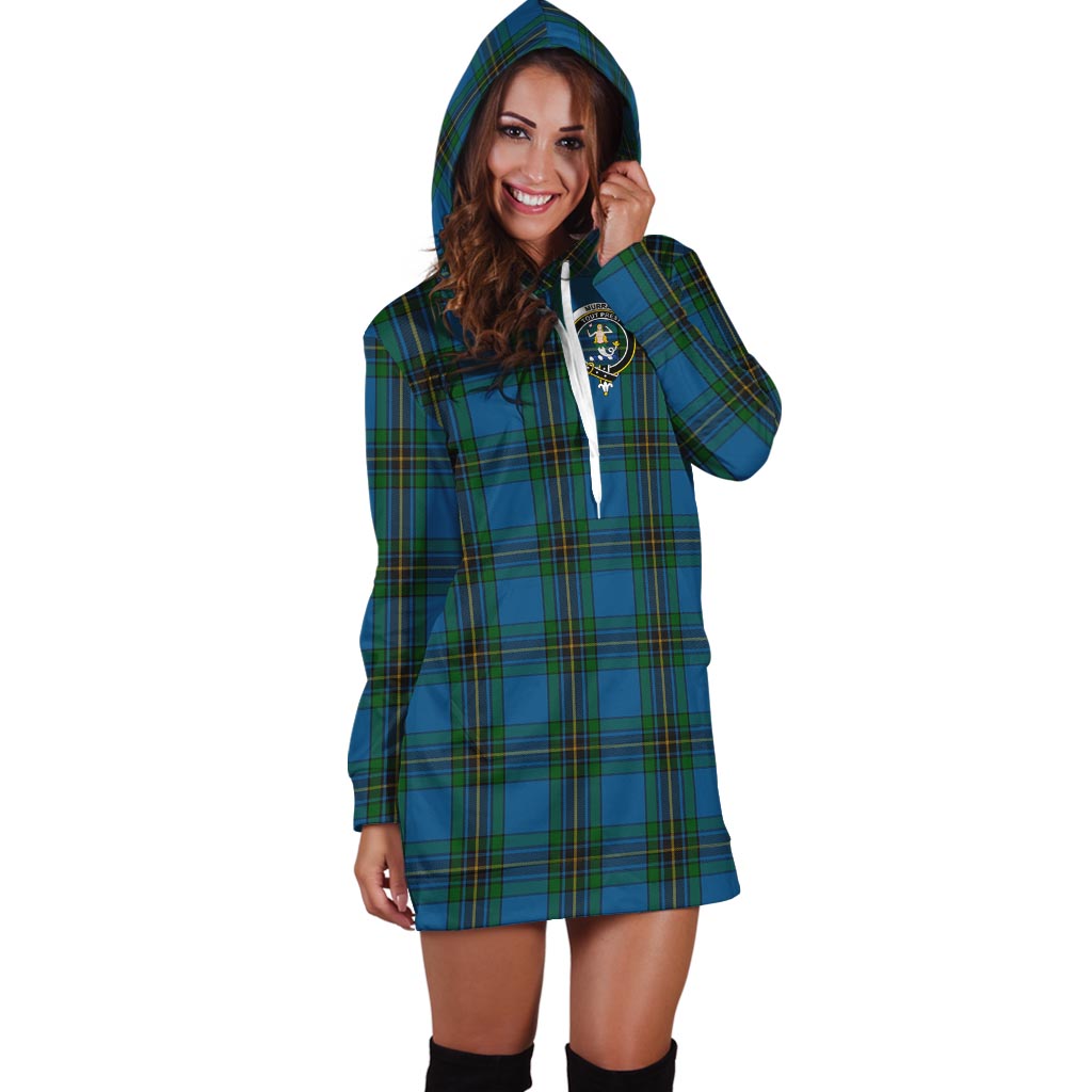 Murray of Elibank Tartan Hoodie Dress with Family Crest - Tartan Vibes Clothing