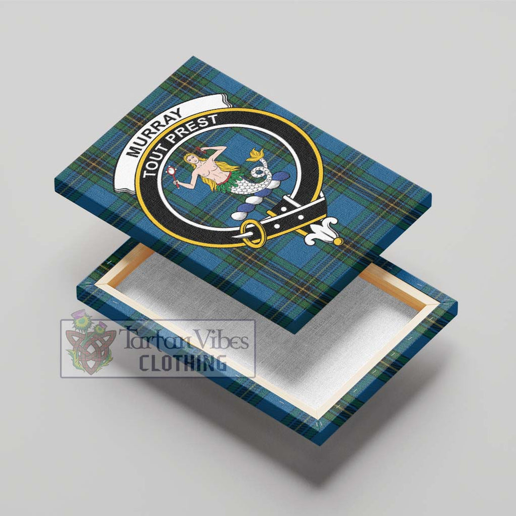 Murray of Elibank Tartan Canvas Print Wall Art with Family Crest - Tartan Vibes Clothing