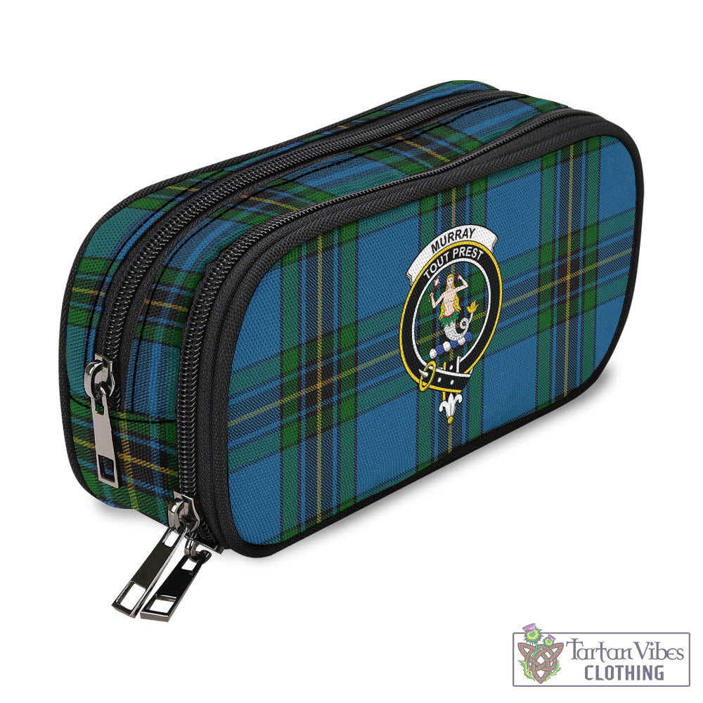 Tartan Vibes Clothing Murray of Elibank Tartan Pen and Pencil Case with Family Crest