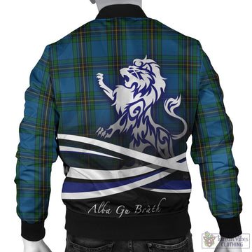 Murray of Elibank Tartan Bomber Jacket with Alba Gu Brath Regal Lion Emblem