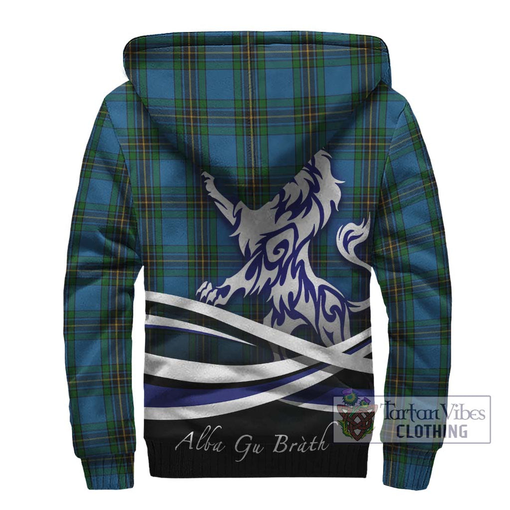 Murray of Elibank Tartan Sherpa Hoodie with Alba Gu Brath Regal Lion Emblem - Tartanvibesclothing Shop