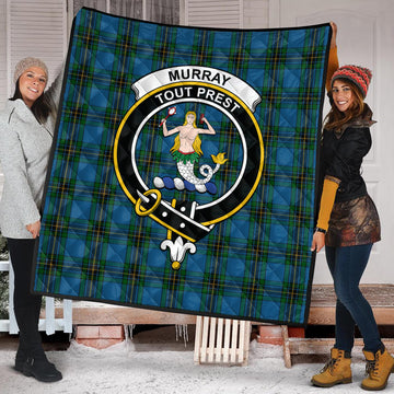 Murray of Elibank Tartan Quilt with Family Crest