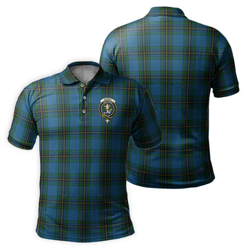 Murray of Elibank Tartan Men's Polo Shirt with Family Crest