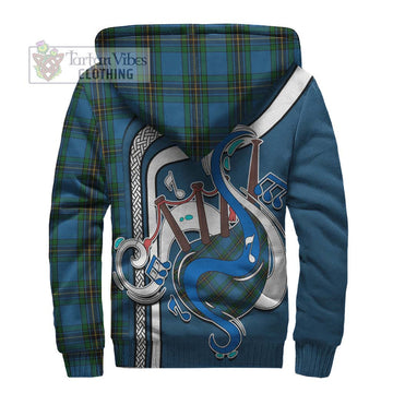 Murray of Elibank Tartan Sherpa Hoodie with Epic Bagpipe Style