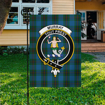 Murray of Elibank Tartan Flag with Family Crest