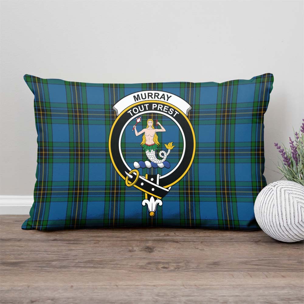 Murray of Elibank Tartan Pillow Cover with Family Crest Rectangle Pillow Cover - Tartanvibesclothing