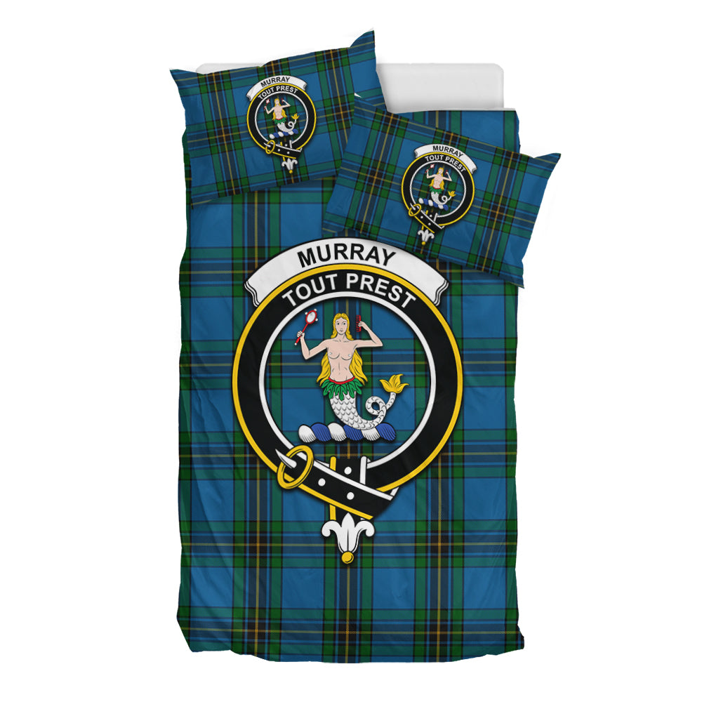 Murray of Elibank Tartan Bedding Set with Family Crest - Tartan Vibes Clothing