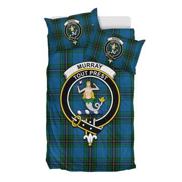 Murray of Elibank Tartan Bedding Set with Family Crest