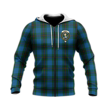 Murray of Elibank Tartan Knitted Hoodie with Family Crest