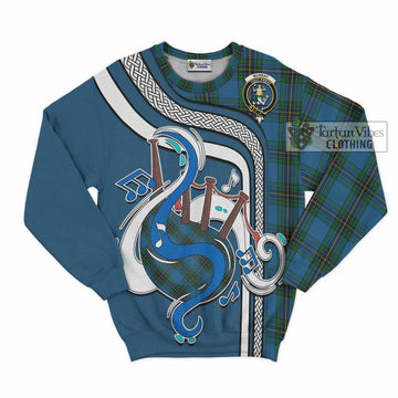 Murray of Elibank Tartan Sweatshirt with Epic Bagpipe Style