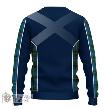 Murray of Elibank Tartan Ugly Sweater with Family Crest and Lion Rampant Vibes Sport Style