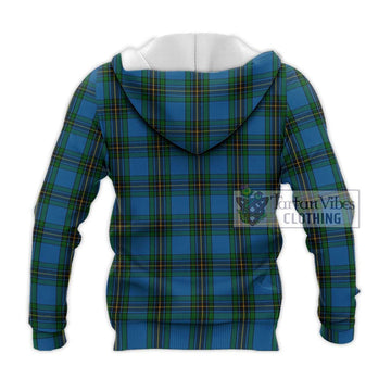 Murray of Elibank Tartan Knitted Hoodie with Family Crest DNA In Me Style