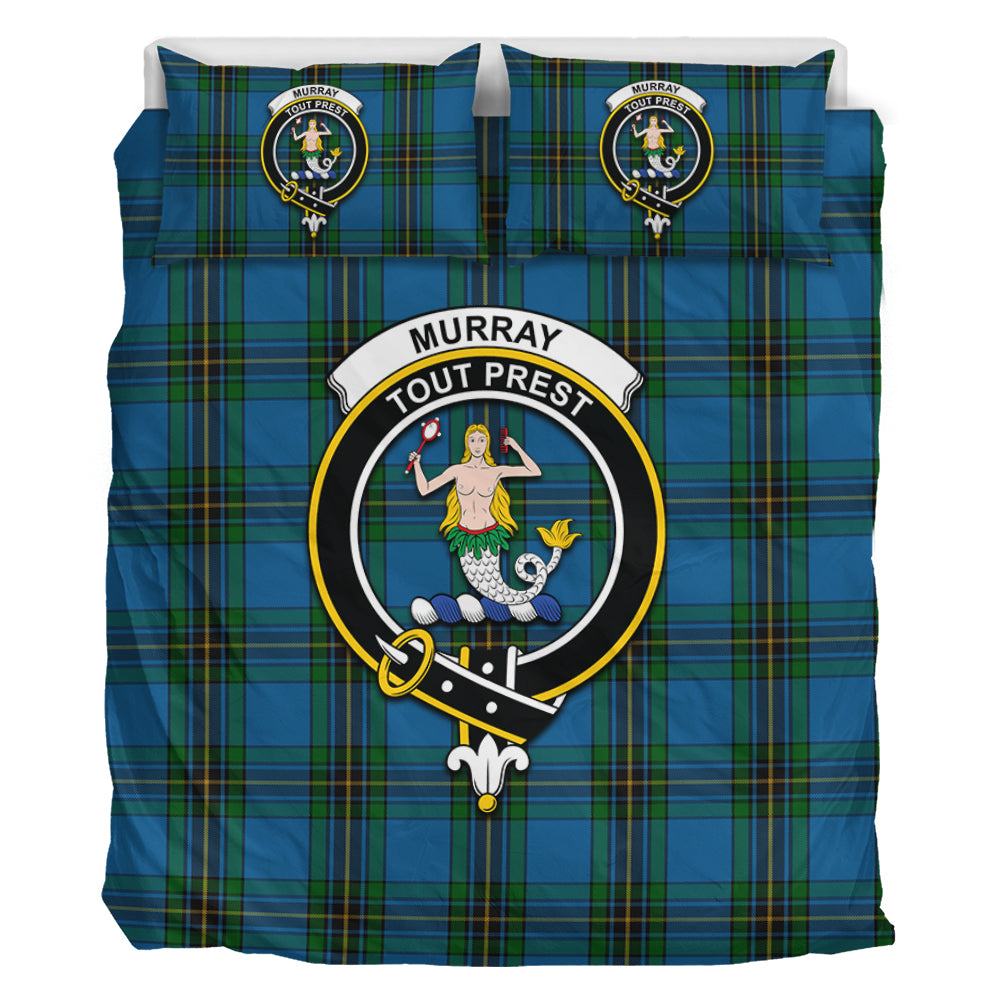 Murray of Elibank Tartan Bedding Set with Family Crest - Tartan Vibes Clothing