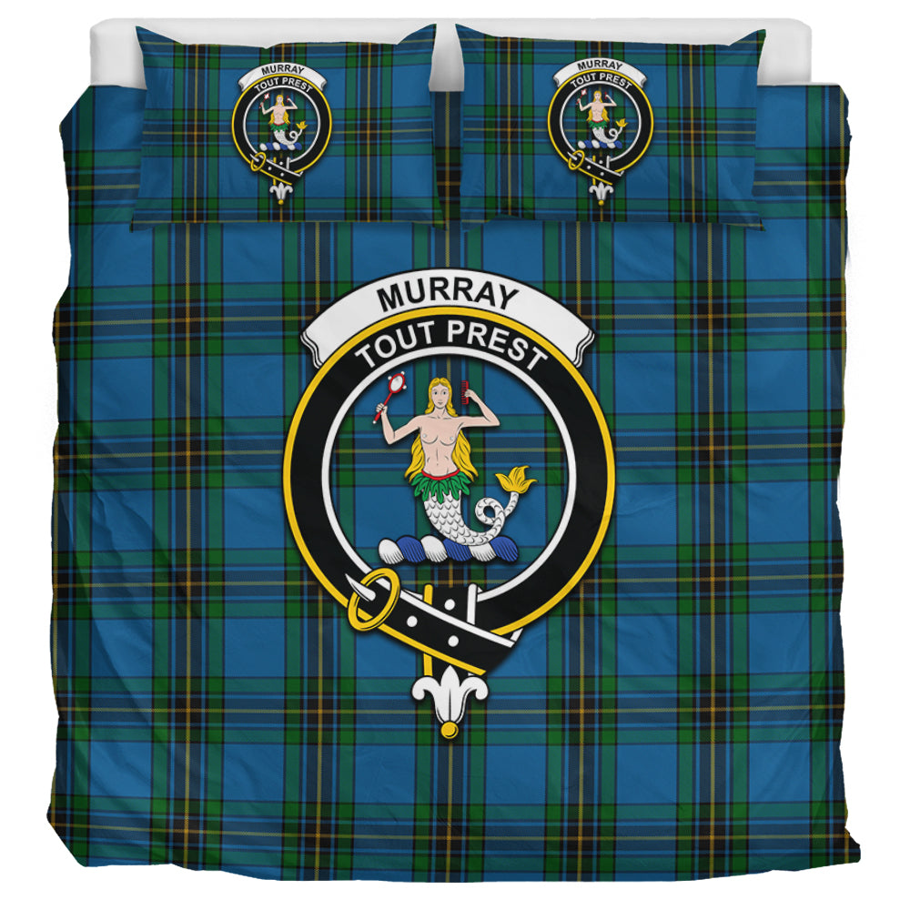 Murray of Elibank Tartan Bedding Set with Family Crest UK Bedding Set UK Super King 104*94 inch - Tartan Vibes Clothing