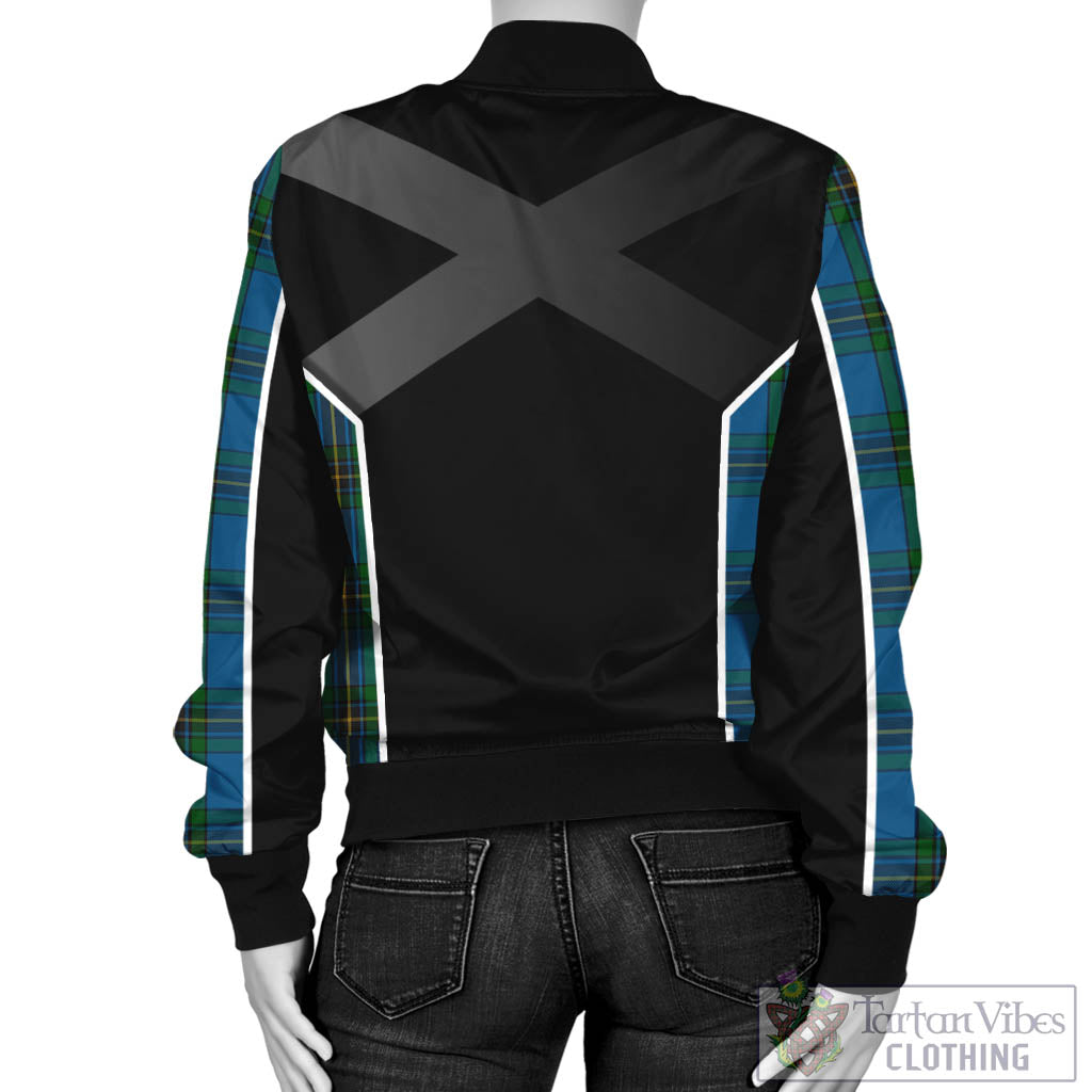 Tartan Vibes Clothing Murray of Elibank Tartan Bomber Jacket with Family Crest and Scottish Thistle Vibes Sport Style