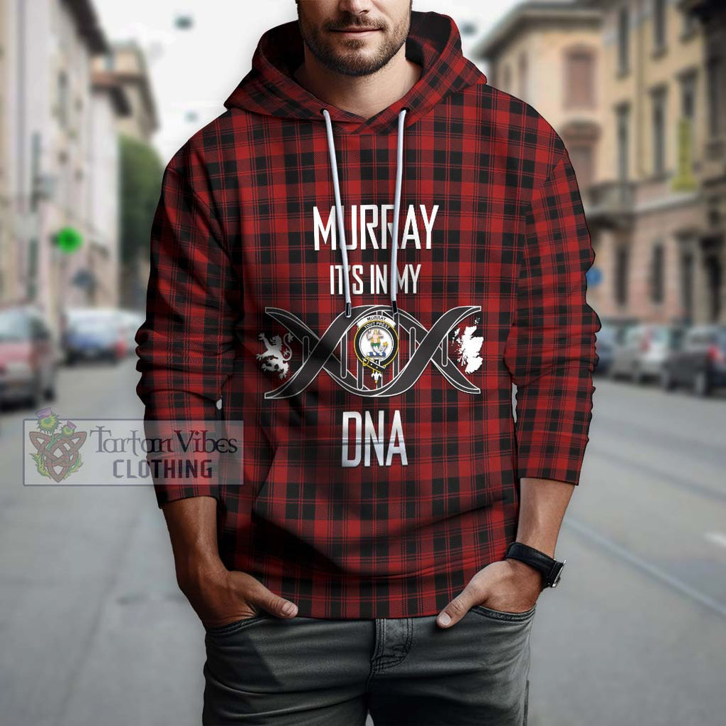 Murray of Ochtertyre Tartan Hoodie with Family Crest DNA In Me Style Pullover Hoodie - Tartanvibesclothing Shop