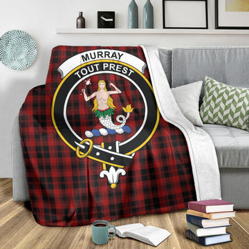 Murray of Ochtertyre Tartan Blanket with Family Crest