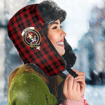 Murray of Ochtertyre Tartan Winter Trapper Hat with Family Crest