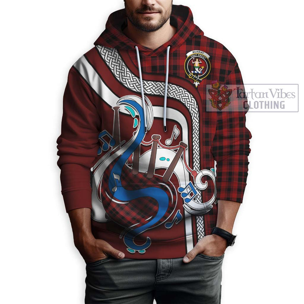 Murray of Ochtertyre Tartan Hoodie with Epic Bagpipe Style Zip Hoodie - Tartanvibesclothing Shop