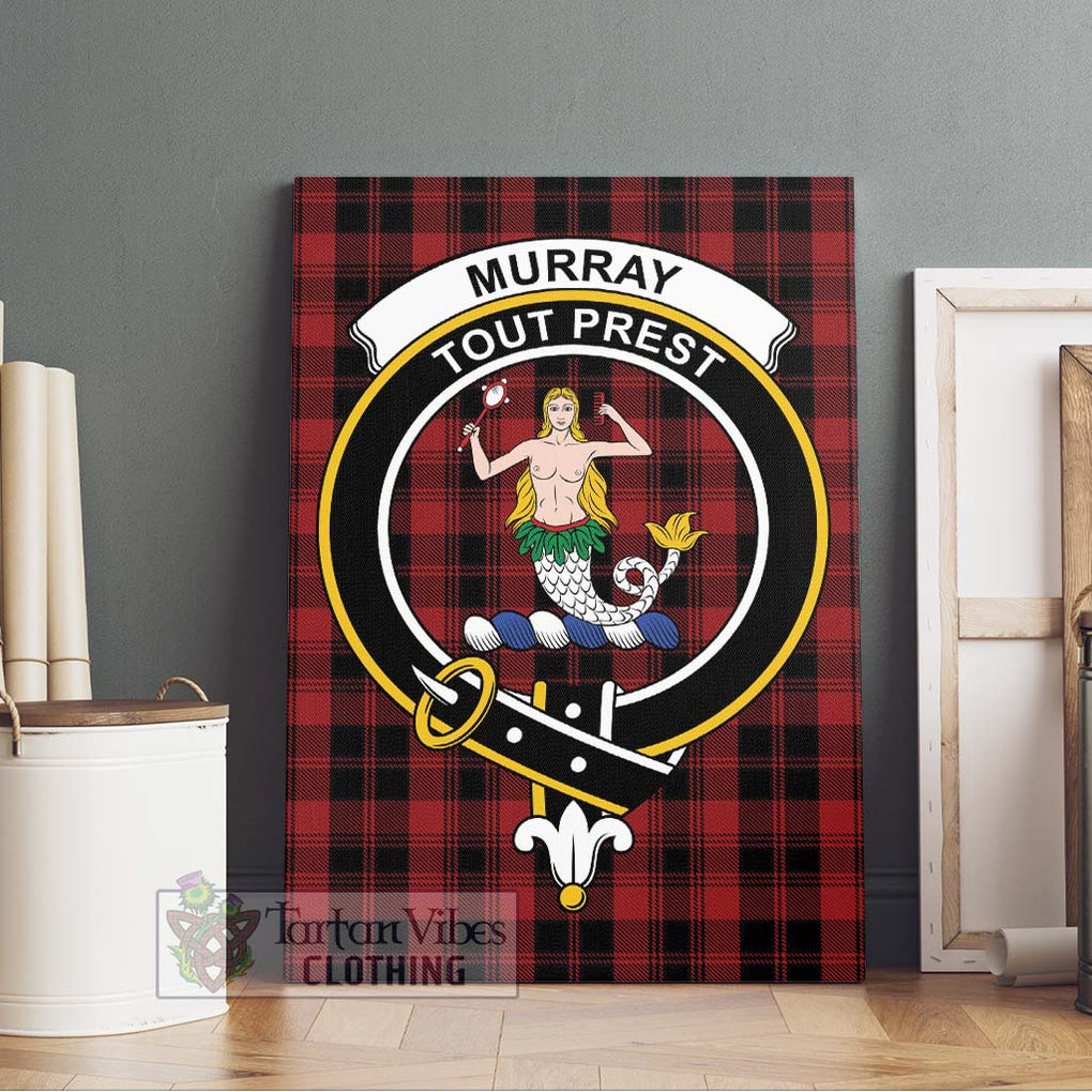 Murray of Ochtertyre Tartan Canvas Print Wall Art with Family Crest Without Frame - Tartan Vibes Clothing