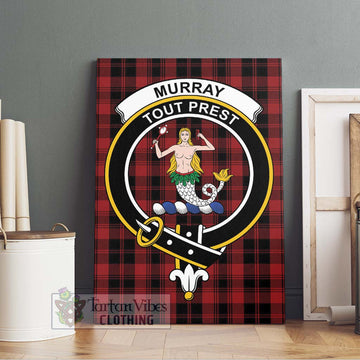 Murray of Ochtertyre Tartan Canvas Print Wall Art with Family Crest