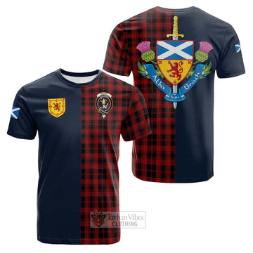 Murray of Ochtertyre Tartan Cotton T-shirt Alba with Scottish Lion Royal Arm Half Style