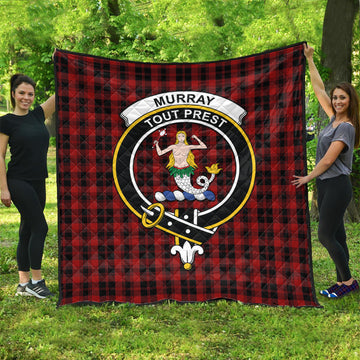 Murray of Ochtertyre Tartan Quilt with Family Crest