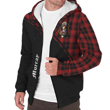 Murray of Ochtertyre Tartan Sherpa Hoodie with Family Crest Curve Style