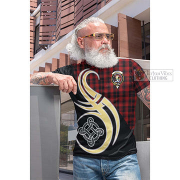 Murray of Ochtertyre Tartan Cotton T-shirt with Family Crest and Celtic Symbol Style