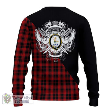 Murray of Ochtertyre Tartan Ugly Sweater with Family Crest and Military Logo Style