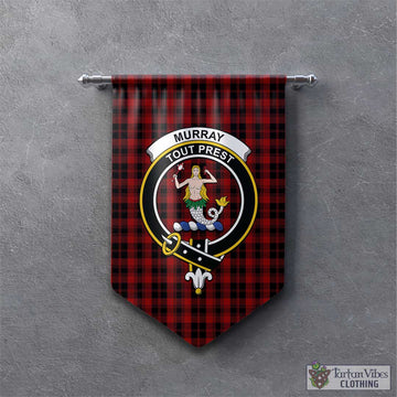 Murray of Ochtertyre Tartan Gonfalon, Tartan Banner with Family Crest