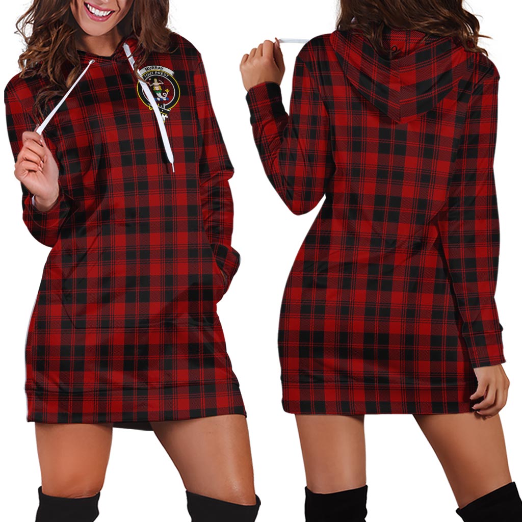 Murray of Ochtertyre Tartan Hoodie Dress with Family Crest - Tartan Vibes Clothing