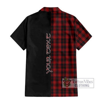 Murray of Ochtertyre Tartan Short Sleeve Button Shirt with Family Crest and Half Of Me Style