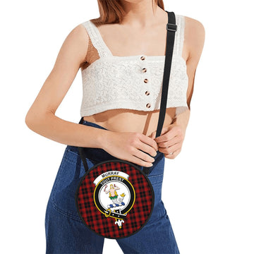 Murray of Ochtertyre Tartan Round Satchel Bags with Family Crest