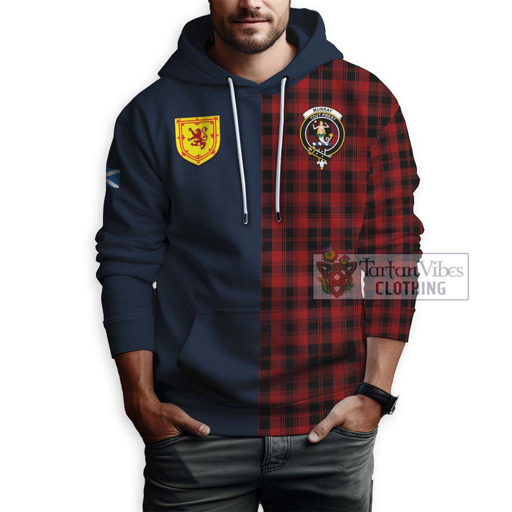 Tartan Vibes Clothing Murray of Ochtertyre Tartan Hoodie with Scottish Lion Royal Arm Half Style