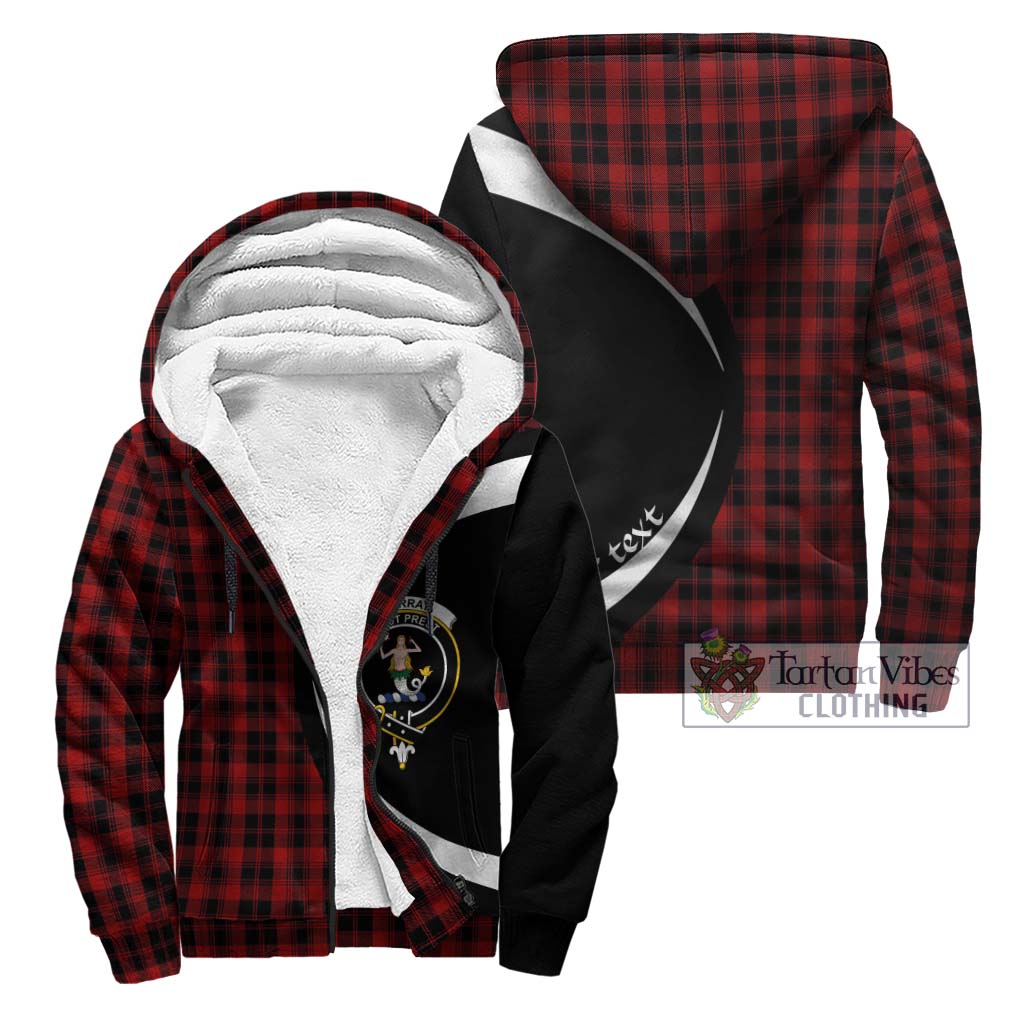 Murray of Ochtertyre Tartan Sherpa Hoodie with Family Crest Circle Style Unisex - Tartan Vibes Clothing