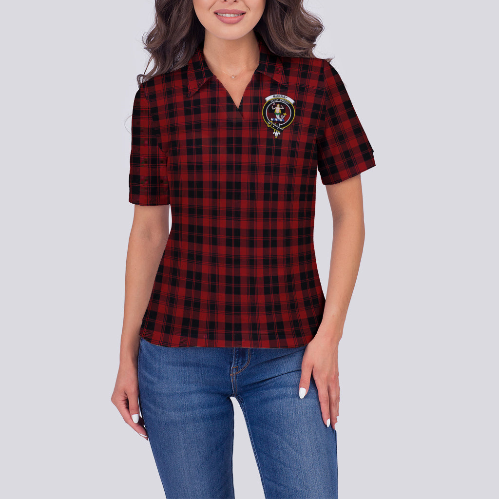 murray-of-ochtertyre-tartan-polo-shirt-with-family-crest-for-women