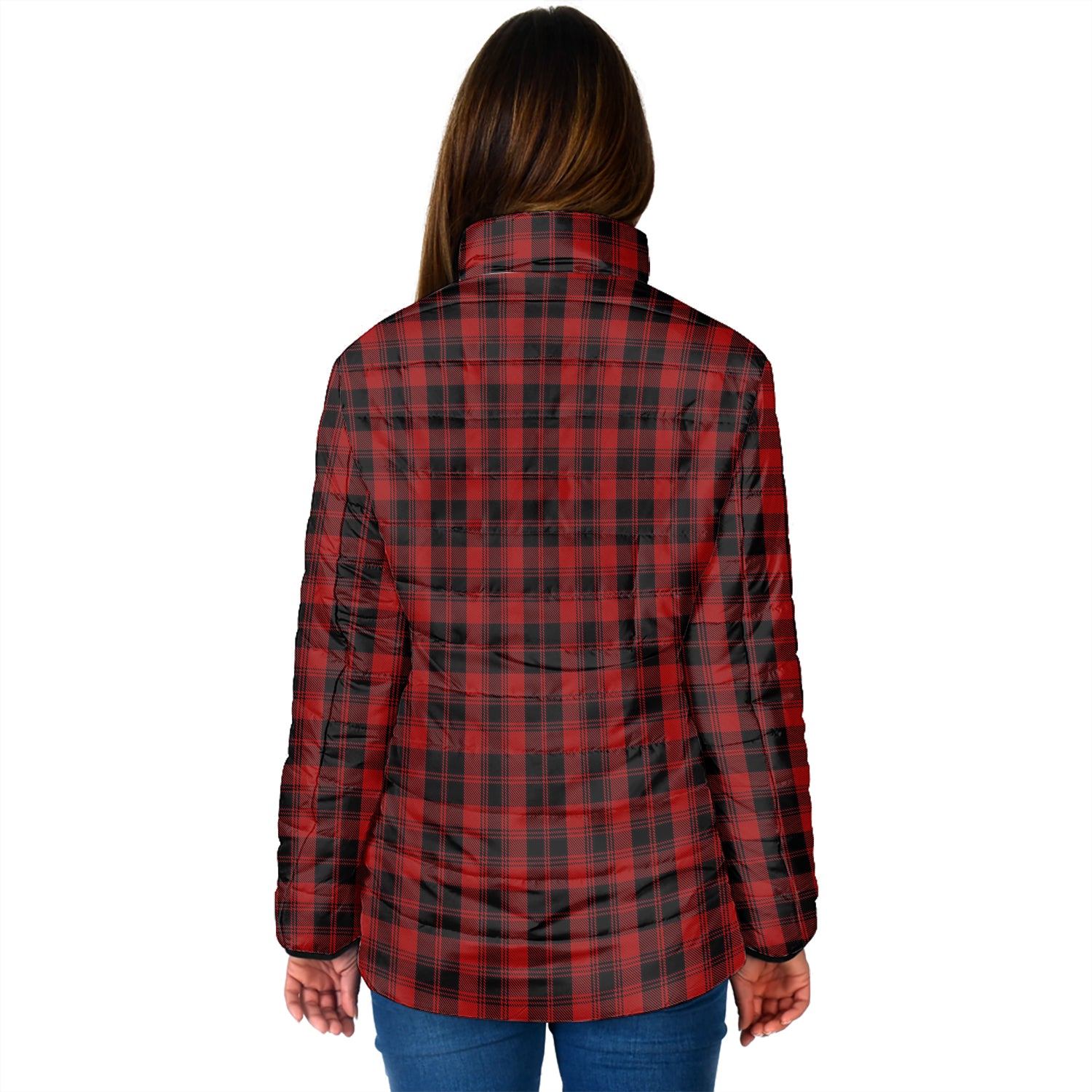 Murray of Ochtertyre Tartan Padded Jacket with Family Crest - Tartan Vibes Clothing