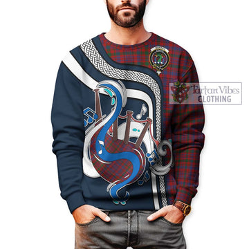 Murray of Tullibardine Tartan Sweatshirt with Epic Bagpipe Style