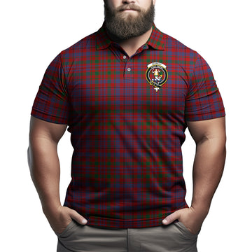 Murray of Tullibardine Tartan Men's Polo Shirt with Family Crest